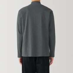 New Men's Brushed High Neck Long Sleeve T-Shirt T-Shirts