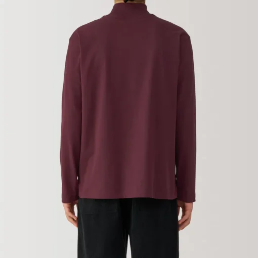 New Men's Brushed High Neck Long Sleeve T-Shirt T-Shirts