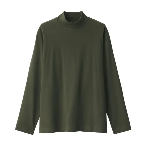 New Men's Brushed High Neck Long Sleeve T-Shirt T-Shirts