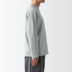 Best Men's Brushed Jersey Crew Neck Long Sleeve T-Shirt T-Shirts