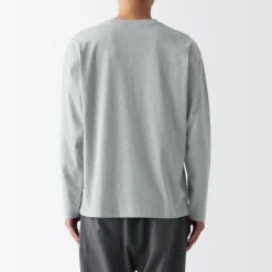 Best Men's Brushed Jersey Crew Neck Long Sleeve T-Shirt T-Shirts