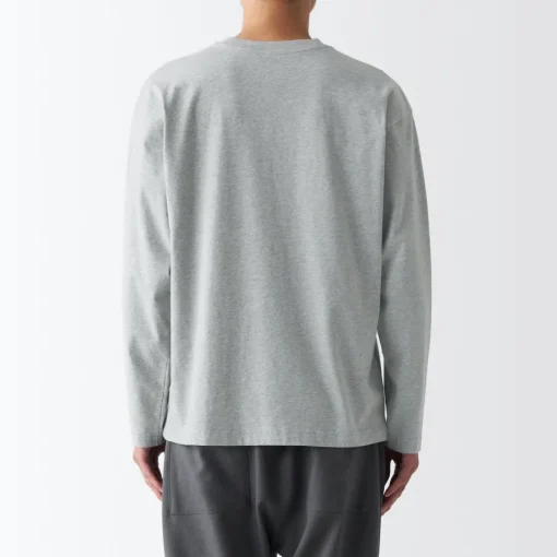 Best Men's Brushed Jersey Crew Neck Long Sleeve T-Shirt T-Shirts