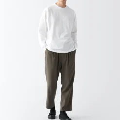 Best Men's Brushed Jersey Crew Neck Long Sleeve T-Shirt T-Shirts