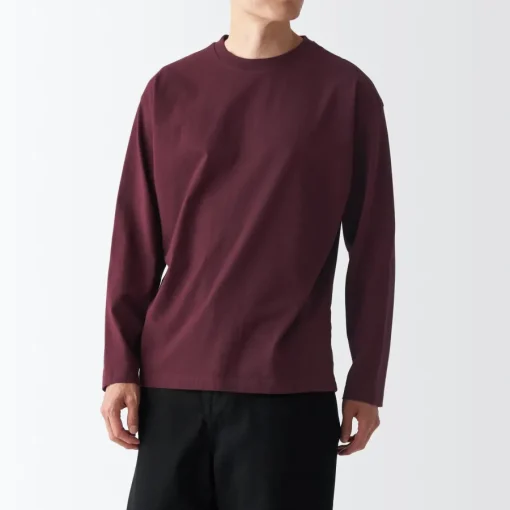 Best Men's Brushed Jersey Crew Neck Long Sleeve T-Shirt T-Shirts