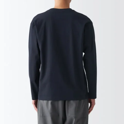 Best Men's Brushed Jersey Crew Neck Long Sleeve T-Shirt T-Shirts