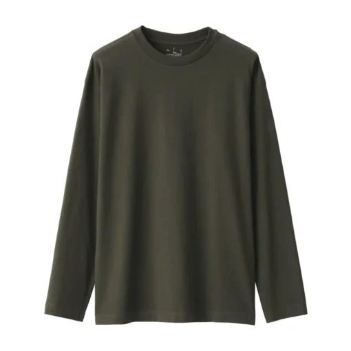 Best Men's Brushed Jersey Crew Neck Long Sleeve T-Shirt T-Shirts
