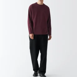 Best Men's Brushed Jersey Crew Neck Long Sleeve T-Shirt T-Shirts
