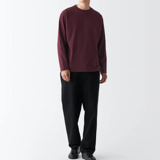 Best Men's Brushed Jersey Crew Neck Long Sleeve T-Shirt T-Shirts