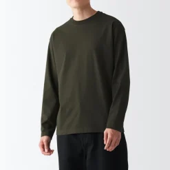 Best Men's Brushed Jersey Crew Neck Long Sleeve T-Shirt T-Shirts