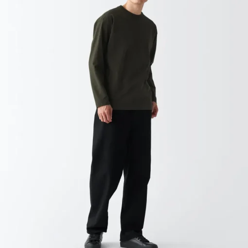 Best Men's Brushed Jersey Crew Neck Long Sleeve T-Shirt T-Shirts