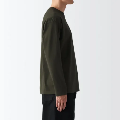 Best Men's Brushed Jersey Crew Neck Long Sleeve T-Shirt T-Shirts