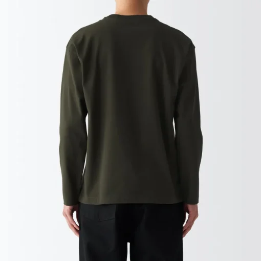 Best Men's Brushed Jersey Crew Neck Long Sleeve T-Shirt T-Shirts