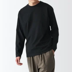 Best Men's Brushed Jersey Crew Neck Long Sleeve T-Shirt T-Shirts