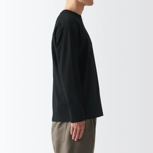 Best Men's Brushed Jersey Crew Neck Long Sleeve T-Shirt T-Shirts