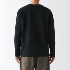 Best Men's Brushed Jersey Crew Neck Long Sleeve T-Shirt T-Shirts