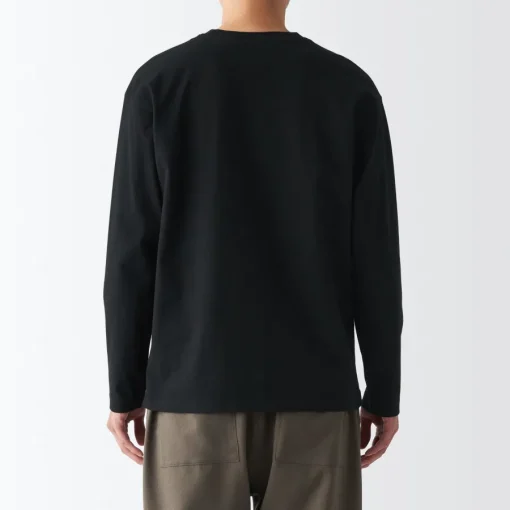 Best Men's Brushed Jersey Crew Neck Long Sleeve T-Shirt T-Shirts