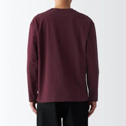 Best Men's Brushed Jersey Crew Neck Long Sleeve T-Shirt T-Shirts
