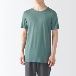 Online Men's Cool Touch Smooth Crew Neck Short Sleeve T-Shirt Underwear & Undershirts