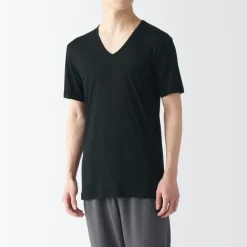 Online Men's Cool Touch Smooth V-Neck Short Sleeve T-Shirt Underwear & Undershirts