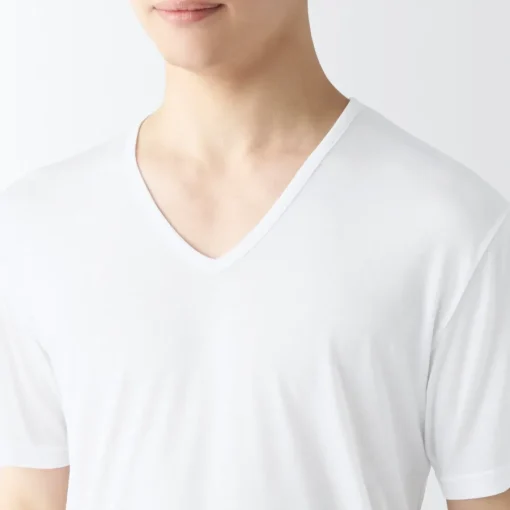 Online Men's Cool Touch Smooth V-Neck Short Sleeve T-Shirt Underwear & Undershirts