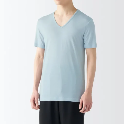 Online Men's Cool Touch Smooth V-Neck Short Sleeve T-Shirt Underwear & Undershirts