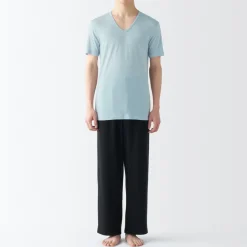 Online Men's Cool Touch Smooth V-Neck Short Sleeve T-Shirt Underwear & Undershirts