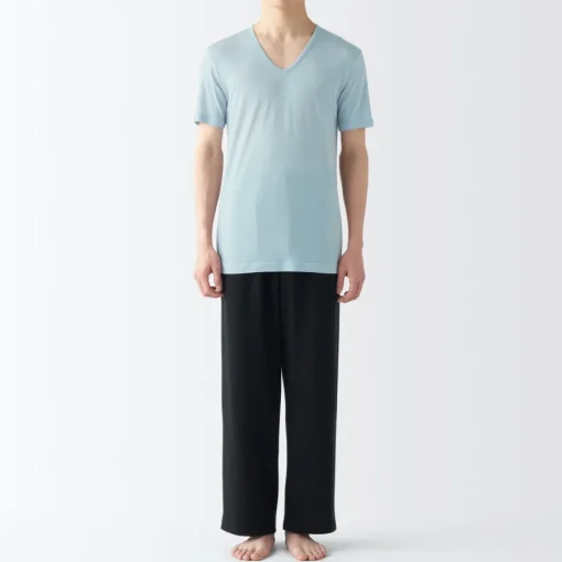 Online Men's Cool Touch Smooth V-Neck Short Sleeve T-Shirt Underwear & Undershirts