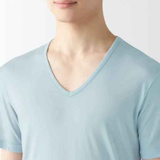 Online Men's Cool Touch Smooth V-Neck Short Sleeve T-Shirt Underwear & Undershirts