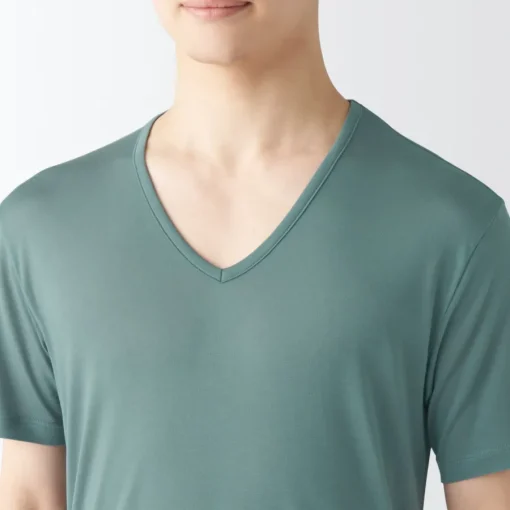 Online Men's Cool Touch Smooth V-Neck Short Sleeve T-Shirt Underwear & Undershirts