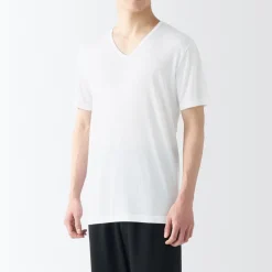 Online Men's Cool Touch Smooth V-Neck Short Sleeve T-Shirt Underwear & Undershirts