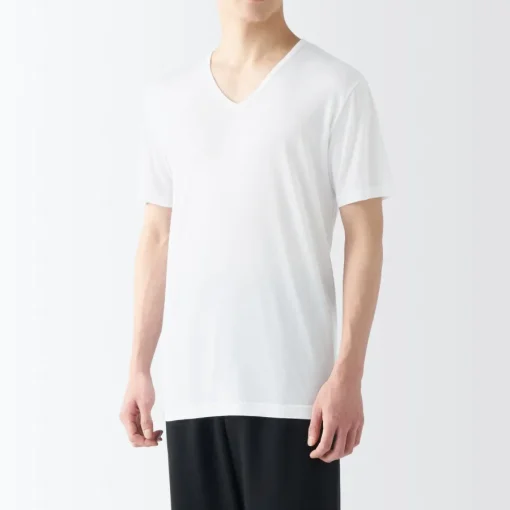 Online Men's Cool Touch Smooth V-Neck Short Sleeve T-Shirt Underwear & Undershirts