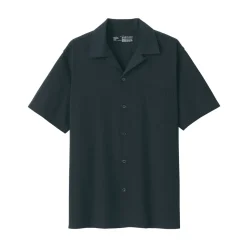 Hot Men's Dobby Open Collar Short Sleeve Shirt Shirts & Polos