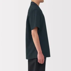 Hot Men's Dobby Open Collar Short Sleeve Shirt Shirts & Polos