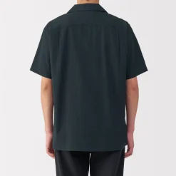 Hot Men's Dobby Open Collar Short Sleeve Shirt Shirts & Polos
