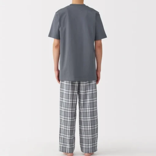 Best Men's Double Gauze Short Sleeve Loungewear Set Pajamas & Loungewear|Loungewear