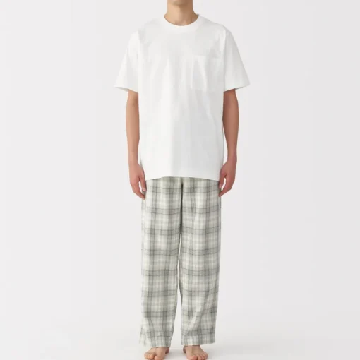 Best Men's Double Gauze Short Sleeve Loungewear Set Pajamas & Loungewear|Loungewear