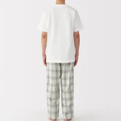 Best Men's Double Gauze Short Sleeve Loungewear Set Pajamas & Loungewear|Loungewear