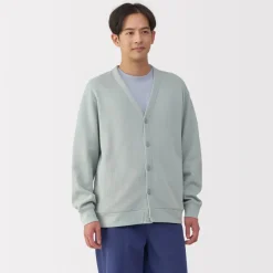 Online Men's Double Knitted V Neck Cardigan Sweaters & Cardigans