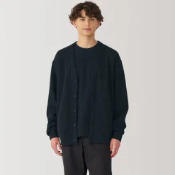 Online Men's Double Knitted V Neck Cardigan Sweaters & Cardigans