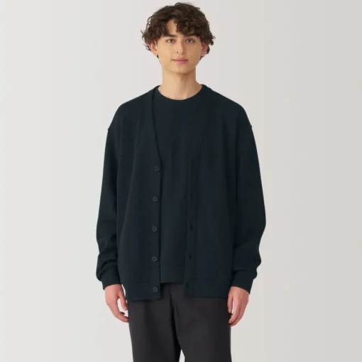 Online Men's Double Knitted V Neck Cardigan Sweaters & Cardigans
