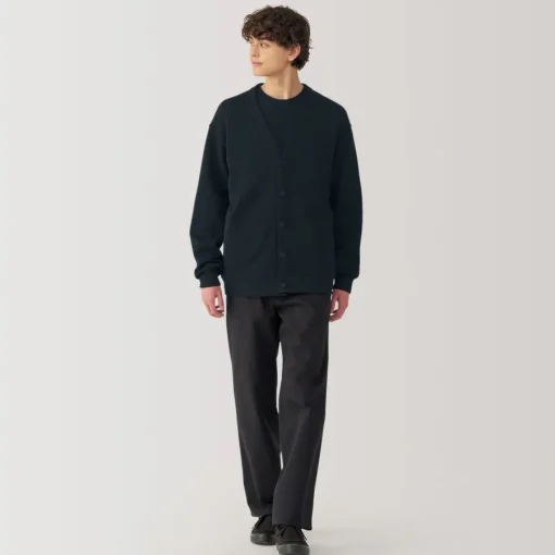 Online Men's Double Knitted V Neck Cardigan Sweaters & Cardigans