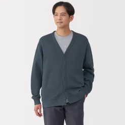 Online Men's Double Knitted V Neck Cardigan Sweaters & Cardigans
