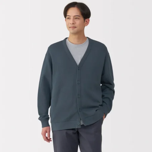 Online Men's Double Knitted V Neck Cardigan Sweaters & Cardigans