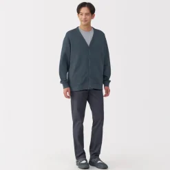 Online Men's Double Knitted V Neck Cardigan Sweaters & Cardigans