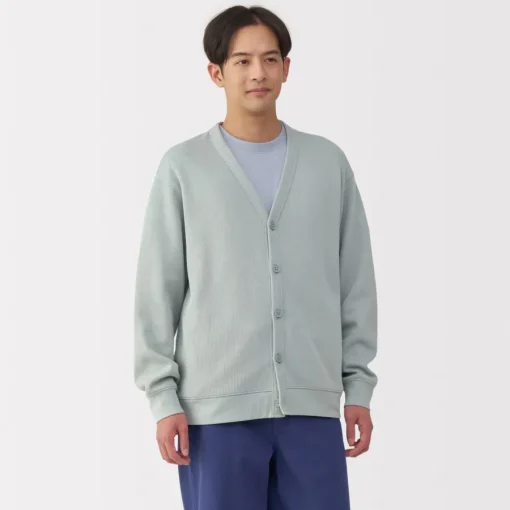 Online Men's Double Knitted V Neck Cardigan Sweaters & Cardigans