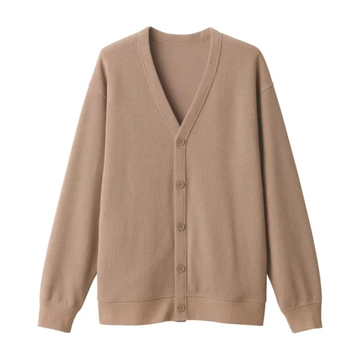 Online Men's Double Knitted V Neck Cardigan Sweaters & Cardigans