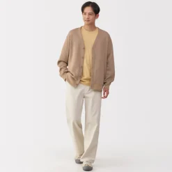 Online Men's Double Knitted V Neck Cardigan Sweaters & Cardigans