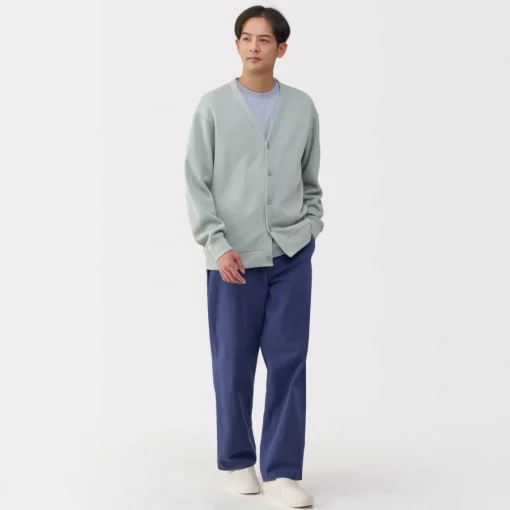 Online Men's Double Knitted V Neck Cardigan Sweaters & Cardigans