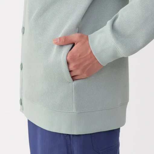 Online Men's Double Knitted V Neck Cardigan Sweaters & Cardigans