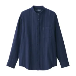 Sale Men's Flannel Stand Collar Long Sleeve Patterned Shirt Shirts & Polos